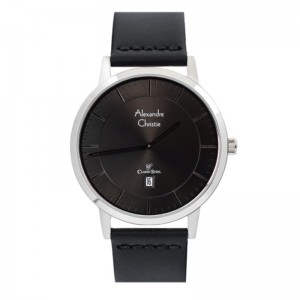 Alexandre Christie AC 8639 Silver Black Man MDLSSBA